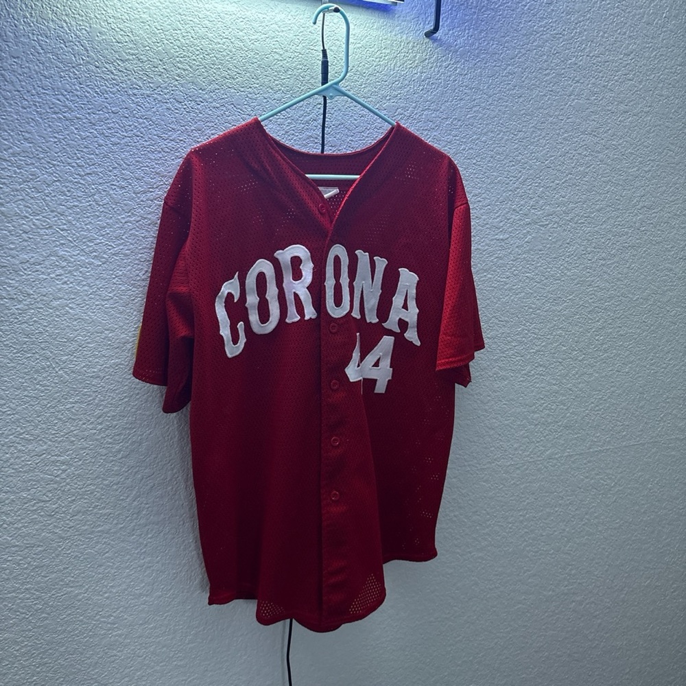 Corona Red Baseball Jersey #44